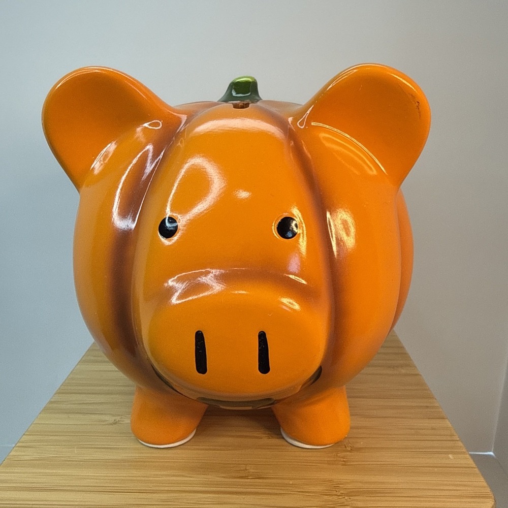 Target Ceramic Halloween Piggy Bank Pumpkin‎ Jack-O-Lantern 2010